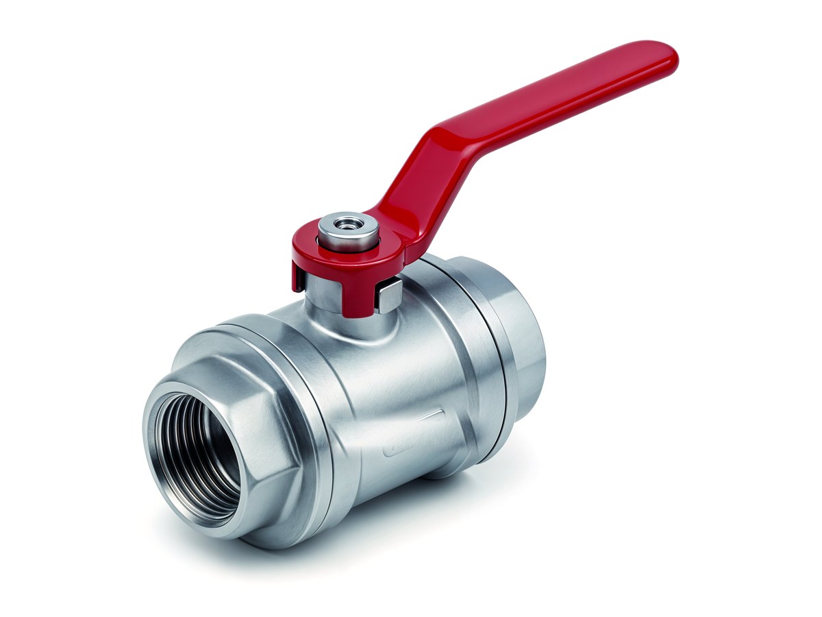 AISI-316 stainless steel 2-piece ball valve