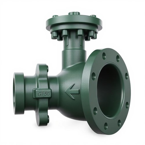 Industrial flanged swing check valve, ductile iron body