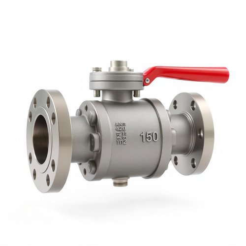 2-piece flanged ball valve ANSI 150 carbon steel